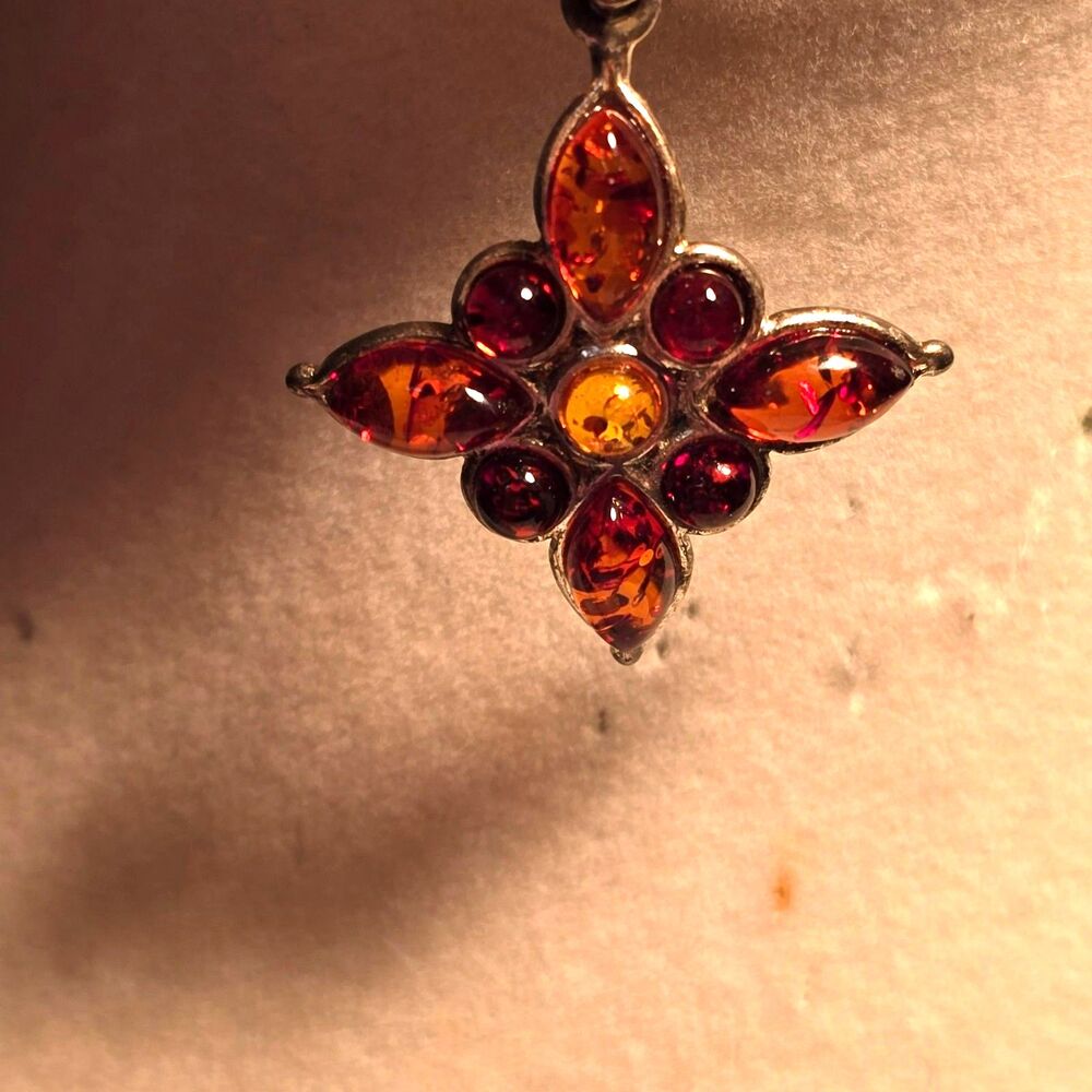 Baltic Amber and Sterling Silver Pendant